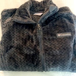 Colombia zip up fuzzy jacket new